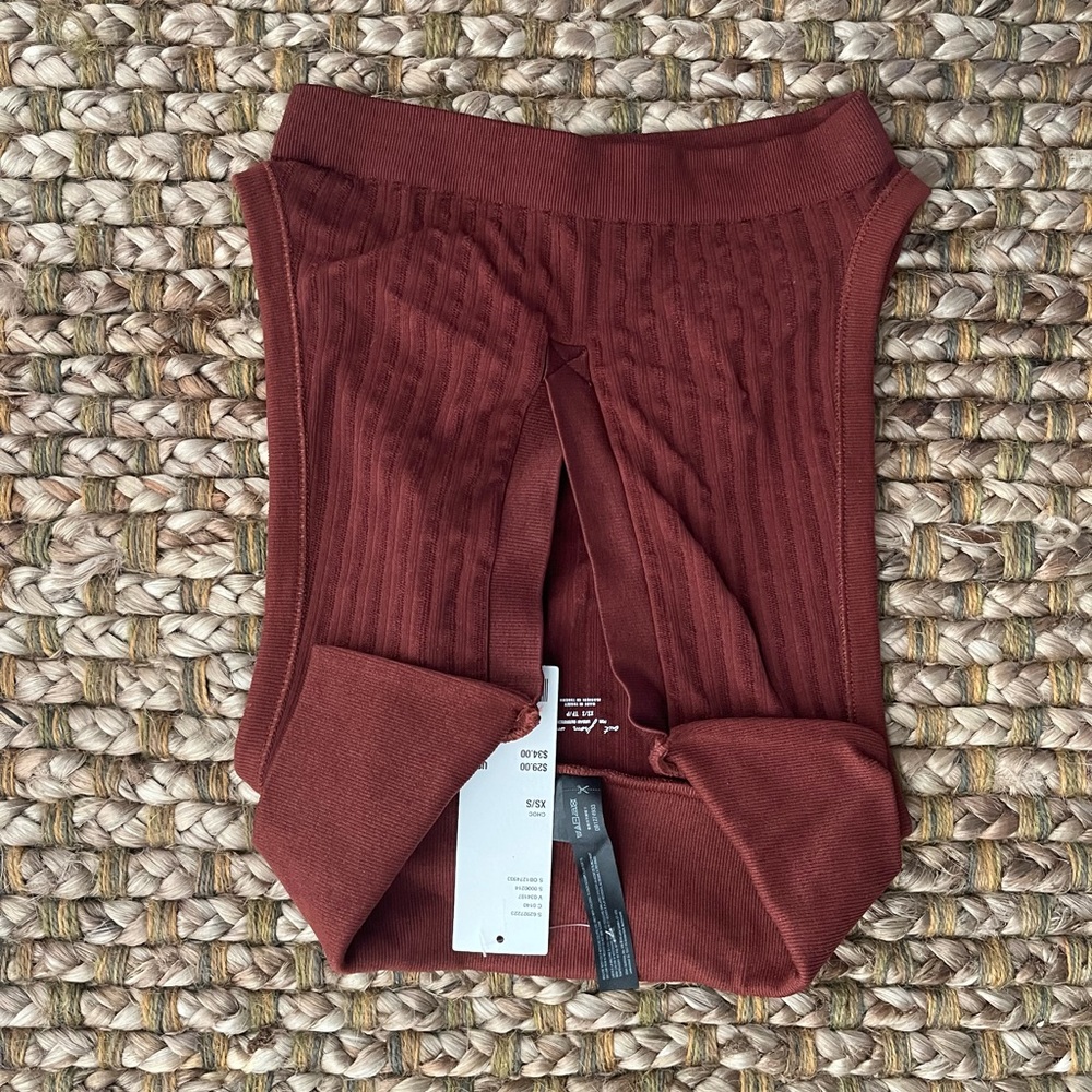 UO Rust Cropped Collared Tank